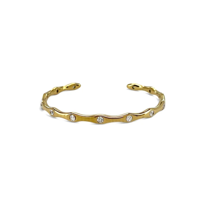 Chelsea Water Resistant Bangle Bracelet Clear Stone