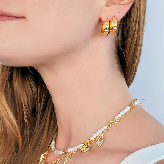 Load image into Gallery viewer, Mini CZ Hoops Water Resistant
