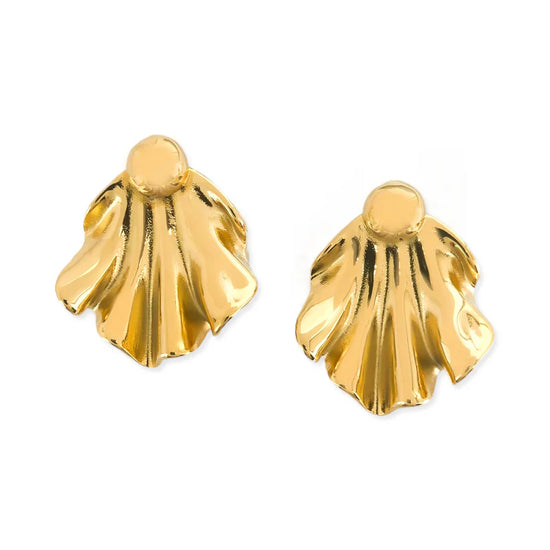 Load image into Gallery viewer, Wavy Seashell Earrings Water Resistant
