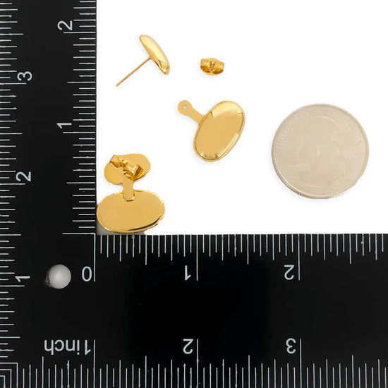 Load image into Gallery viewer, Double Oval Earrings Water Resistant

