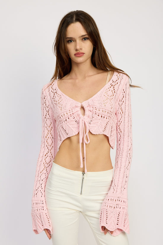 Bethany Crochet Crop Sweater
