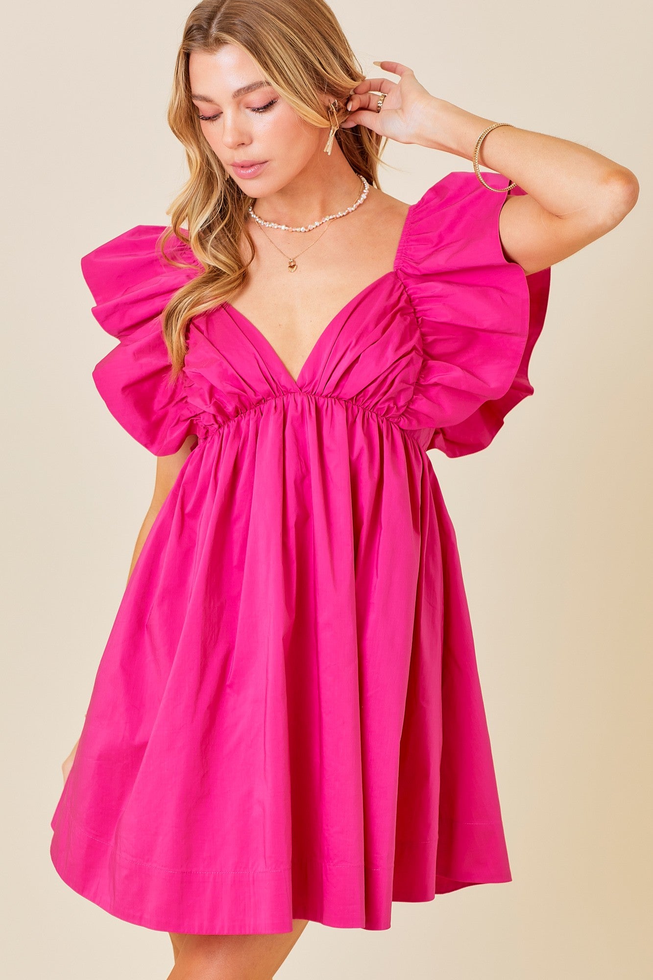 Flirty Dress Hot Pink