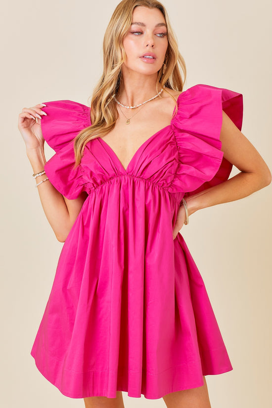 Flirty Dress Hot Pink