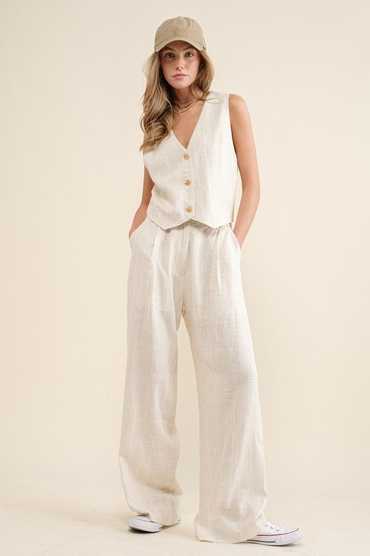 Sacramento Linen Vest & Pant Set