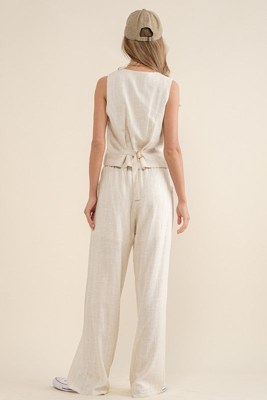 Sacramento Linen Vest & Pant Set