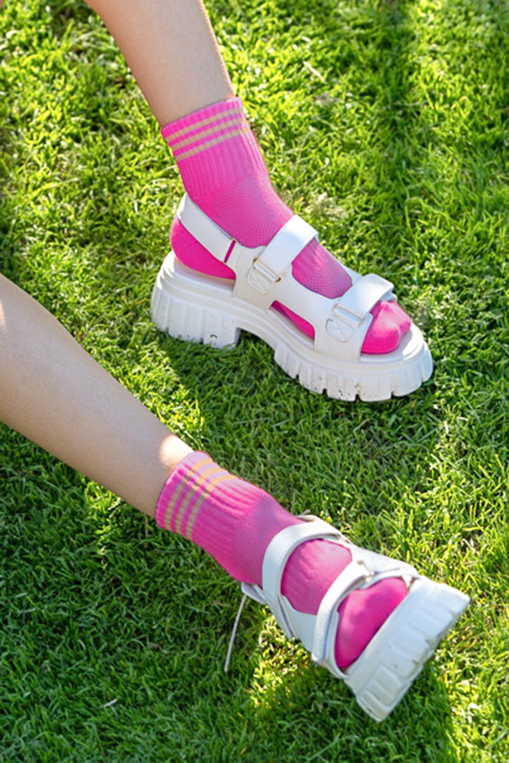Pink Stripe Socks