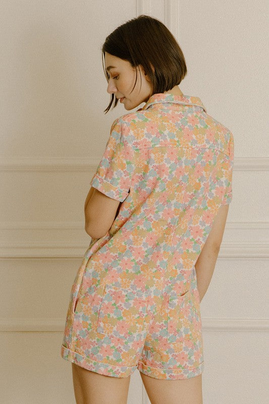 Load image into Gallery viewer, Sabrina Floral Romper
