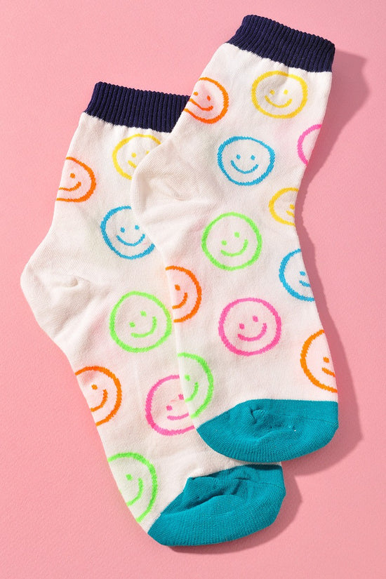 Multi Smiley Face Sock