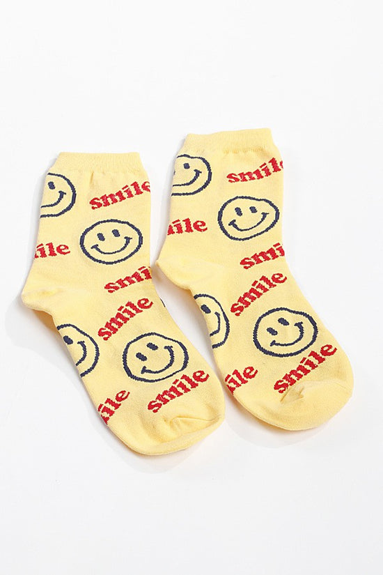 Yellow Smile Socks