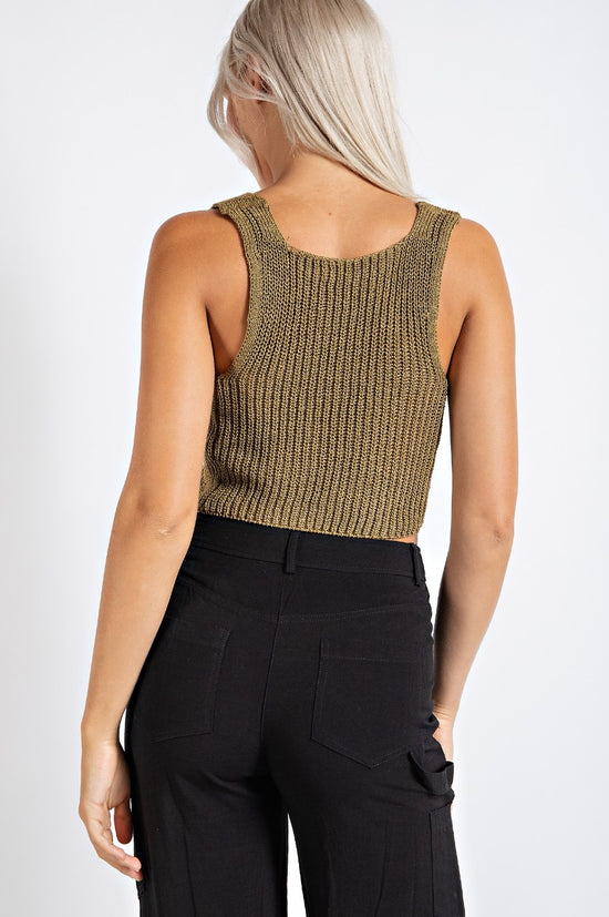 Load image into Gallery viewer, Jenna Olive Crop Vest
