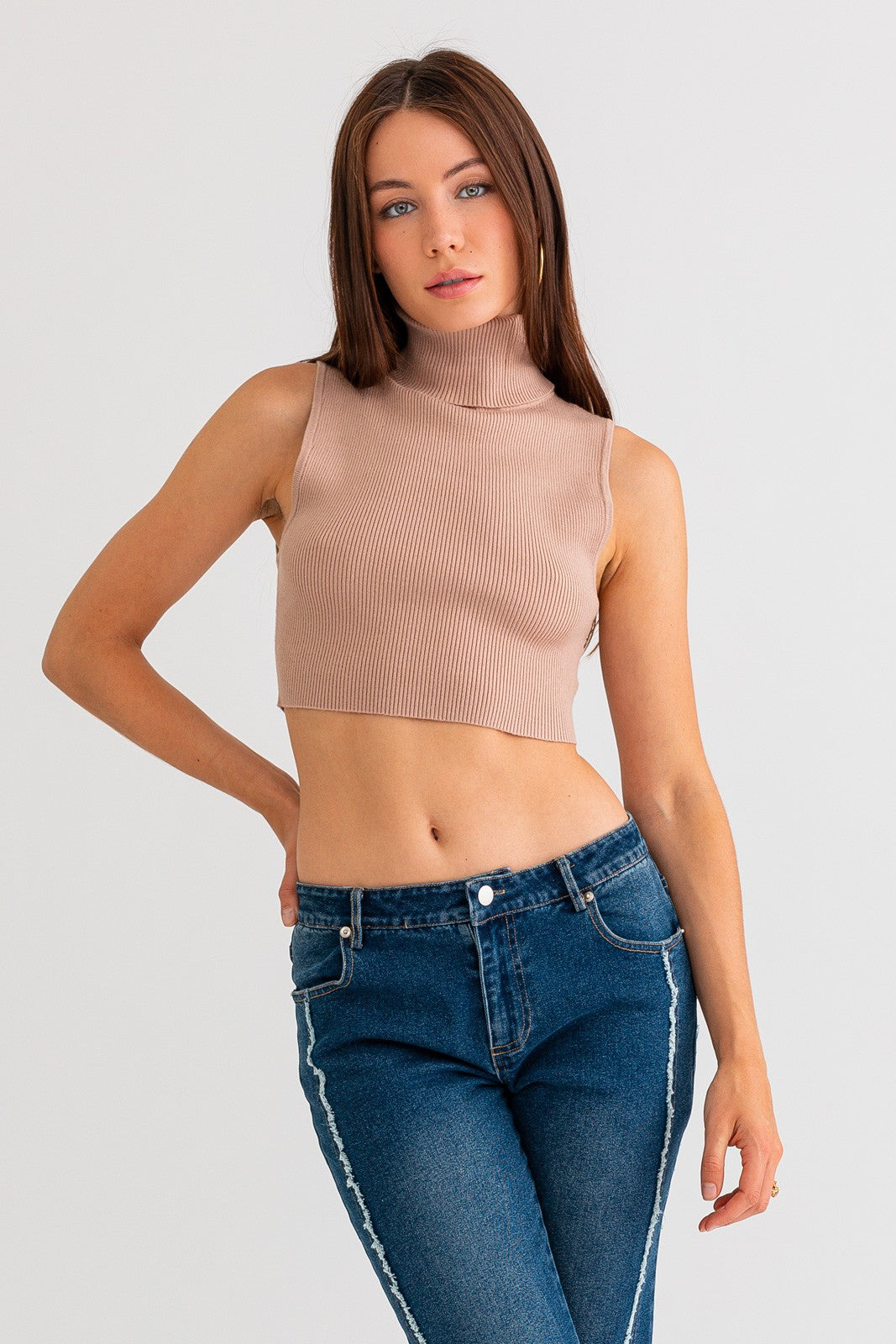 Ginger Crop Top Tan