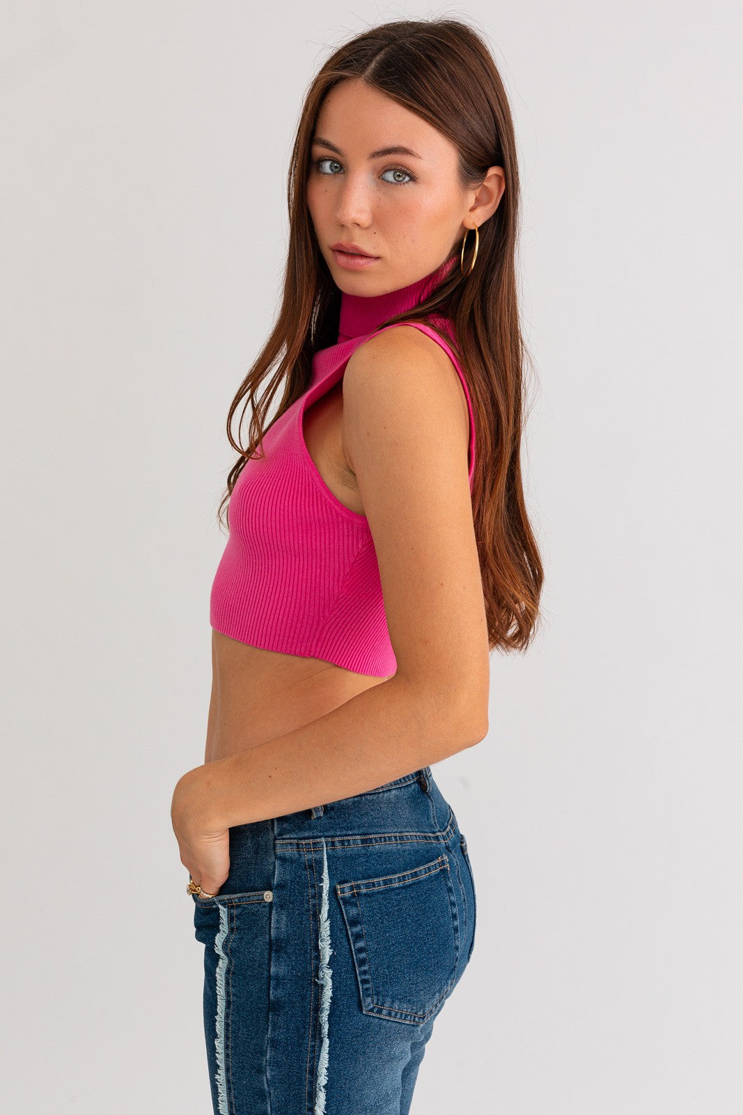 Ginger Crop Top Pink