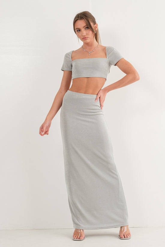 Shades of Grey Maxi Skirt