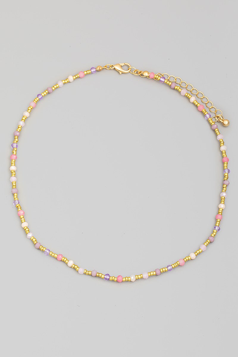 Pink Multi Bead Necklace