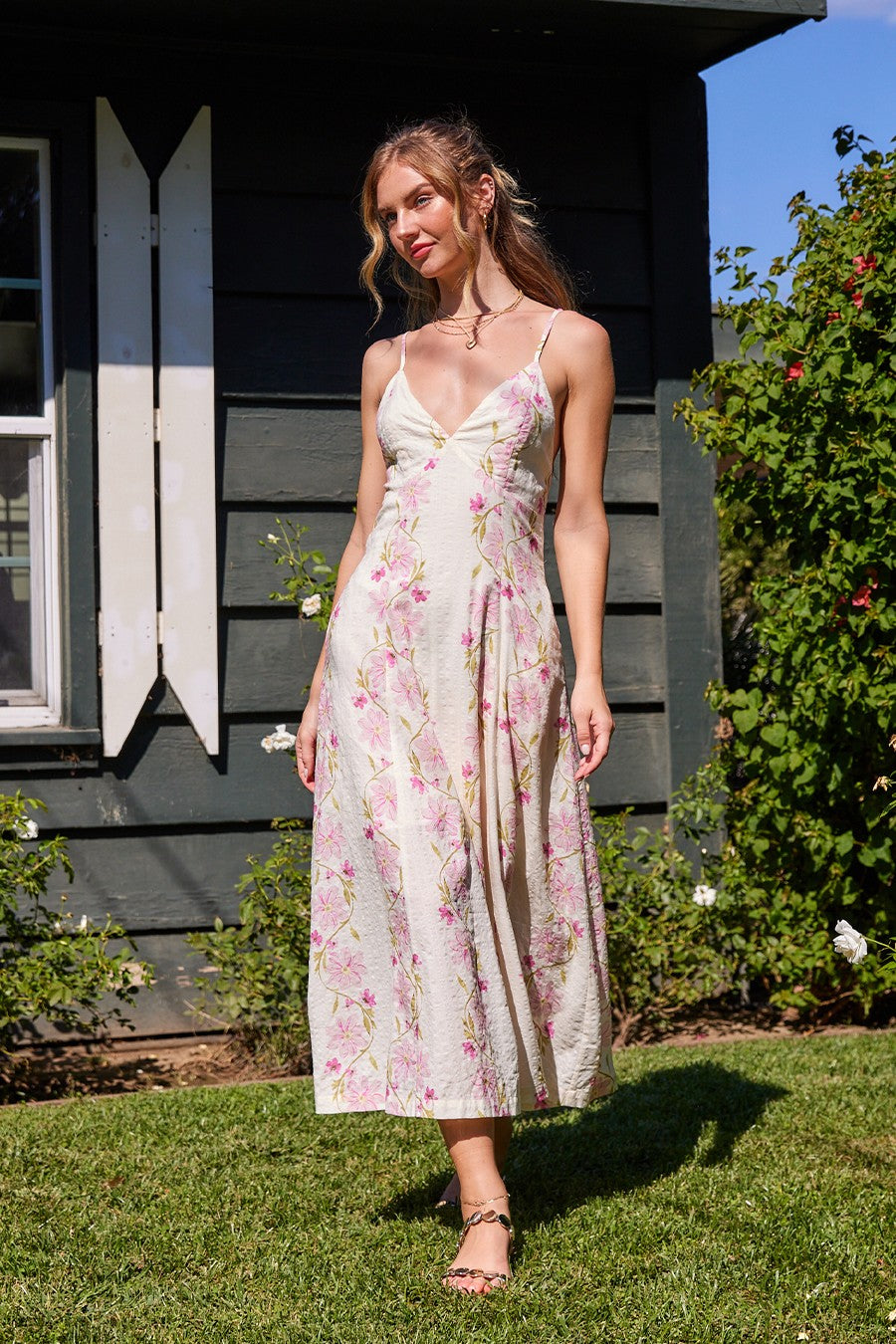 Jane Floral Midi Dress