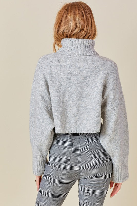 Load image into Gallery viewer, Katie Turtleneck Sweater Grey
