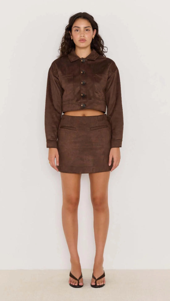 MINKPINK Aston Suede Crop Jacket