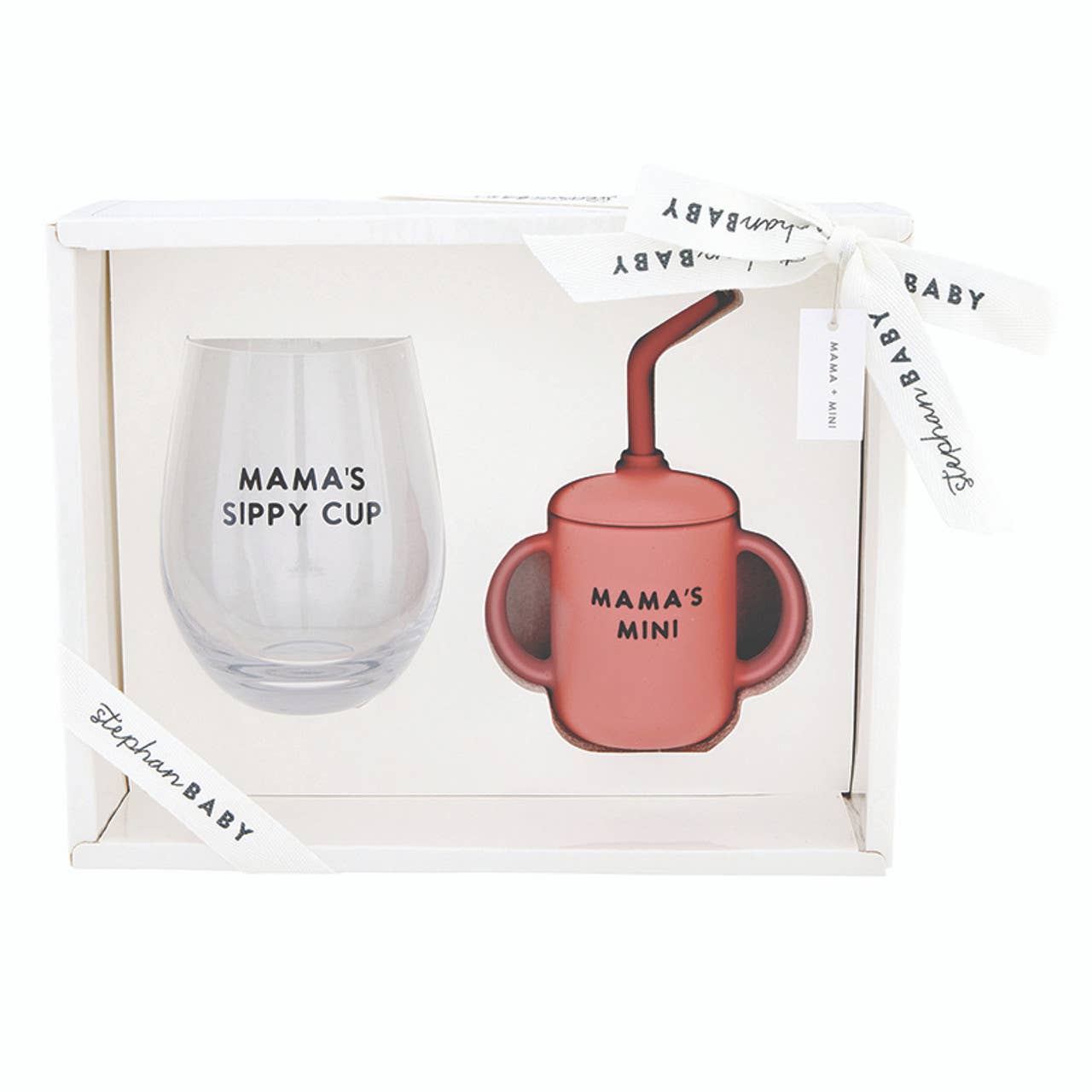 Mama + Mini Sippy Cup & Wine Glass Set