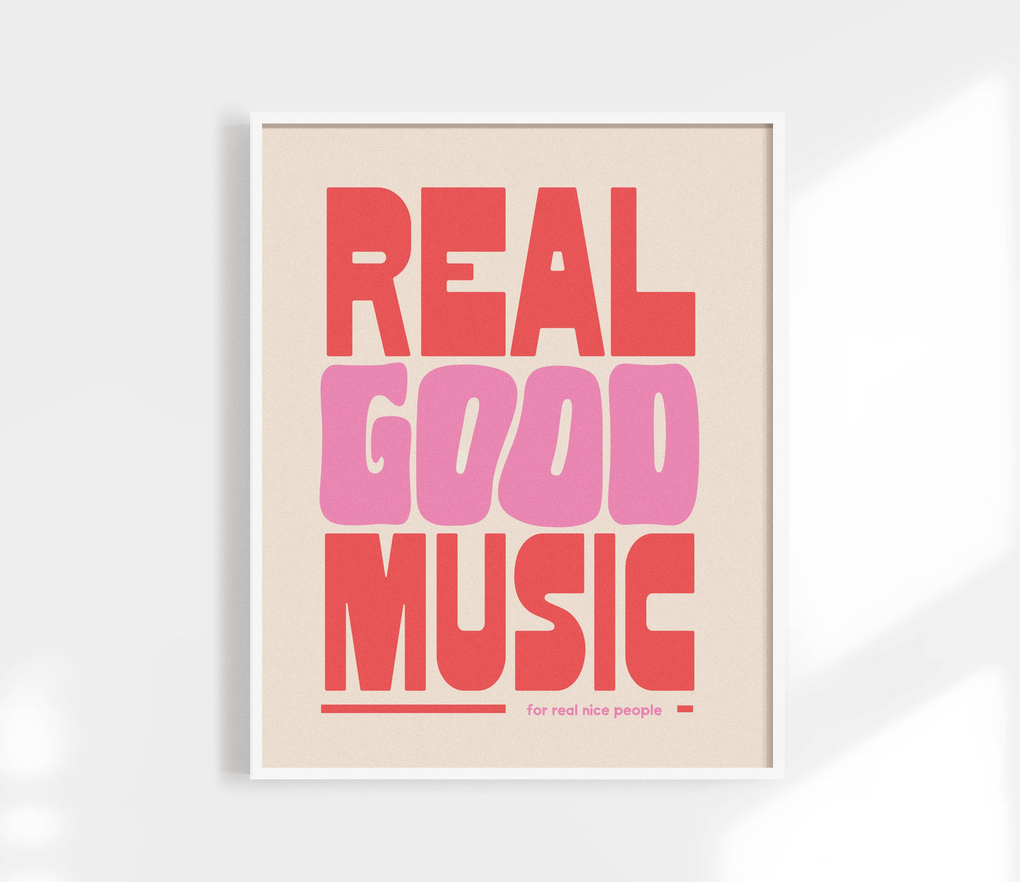 Real Good Music Art Print Red
