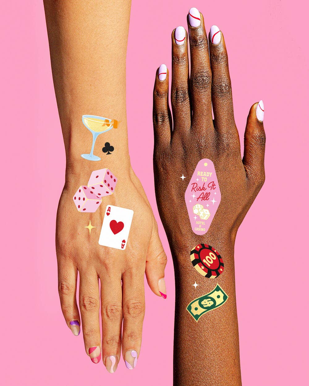 Casino Temporary Tattoos