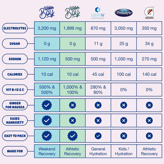 WaterBoy Hydration + Weekend Recovery Drink Mix