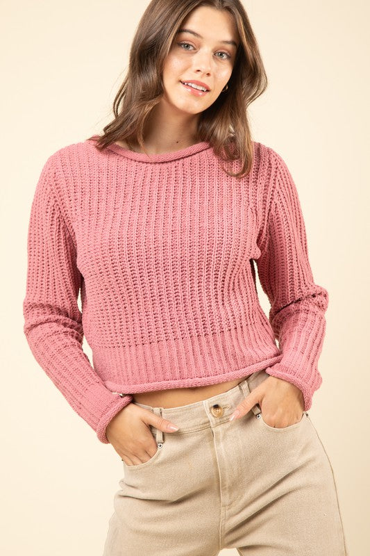Lacey Sweater Rose