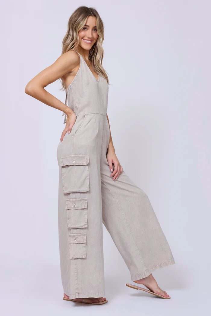 Vintage Havana Khaki Jumpsuit