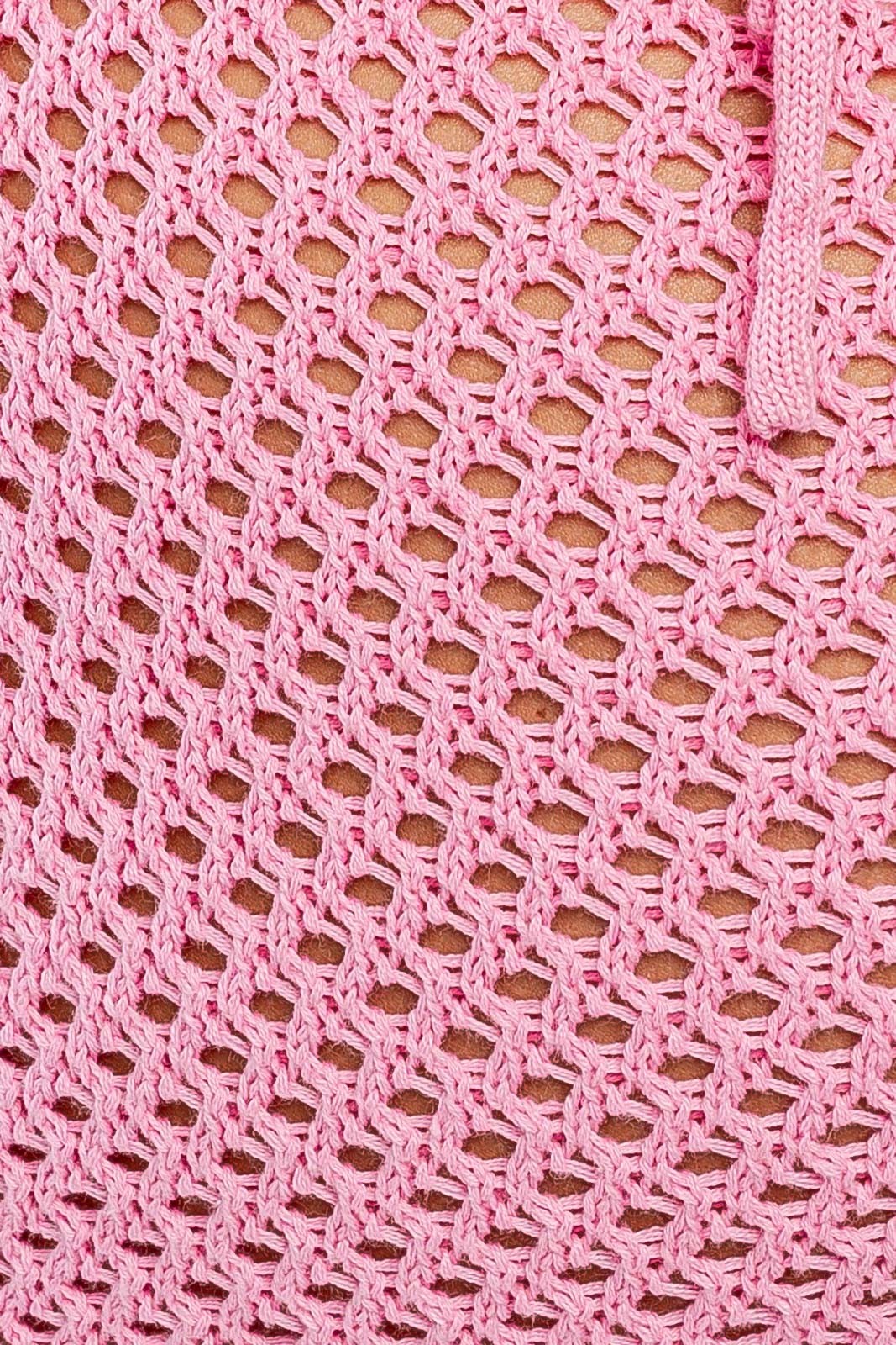 Tory Open Weave Maxi Dress Pink