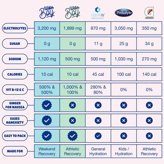WaterBoy Hydration + Weekend Recovery Drink Mix