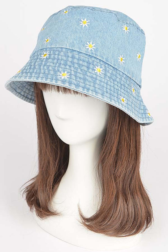 Denim Daisy Hat Light Blue