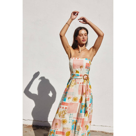 Amalfi Coast Strapless Maxi Dress