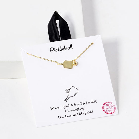 Pickleball Gold Necklace