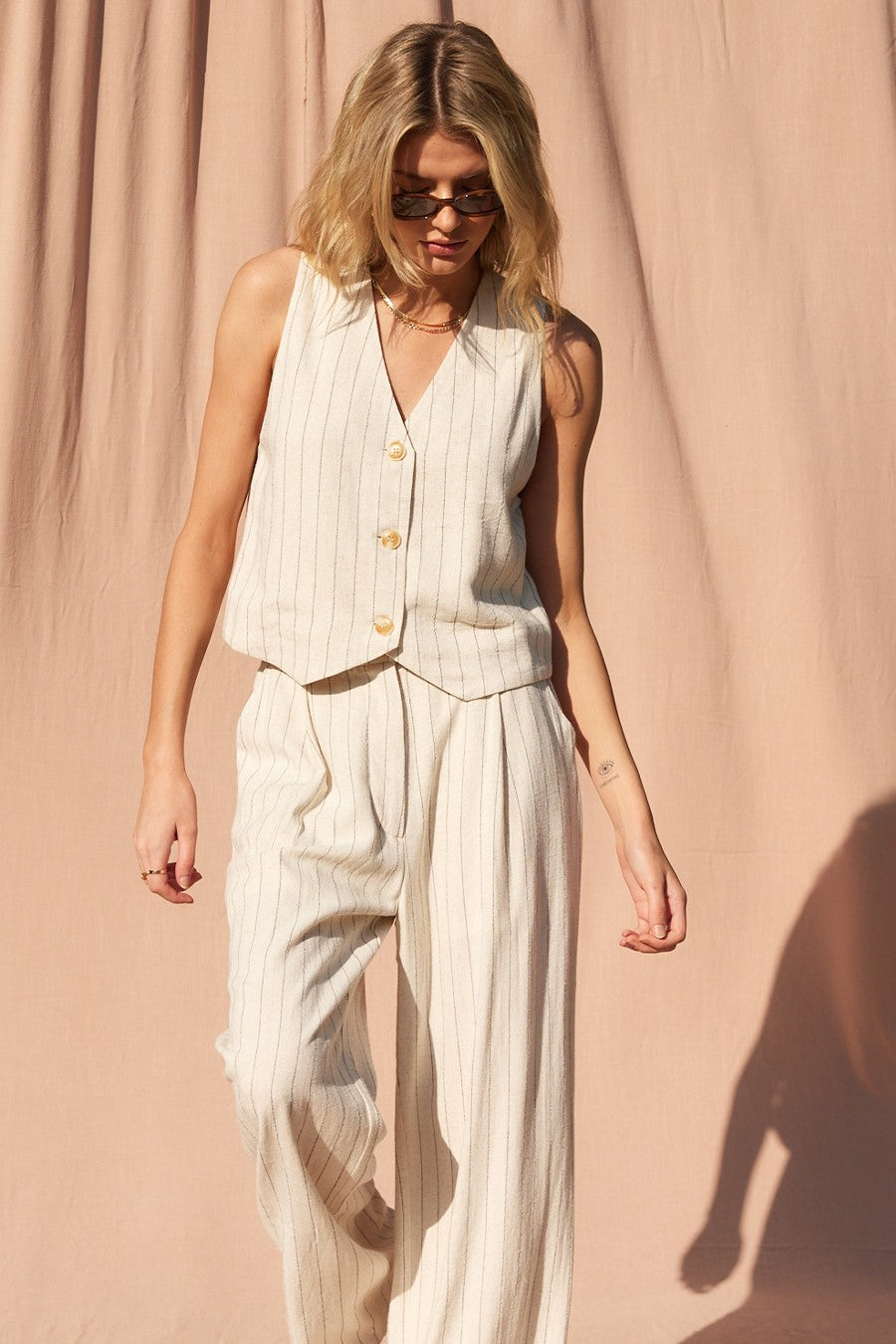 Marina Linen Vest & Pant Set
