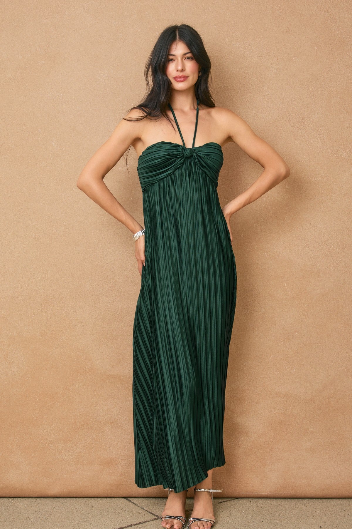Sabrina Pleated Maxi Dress