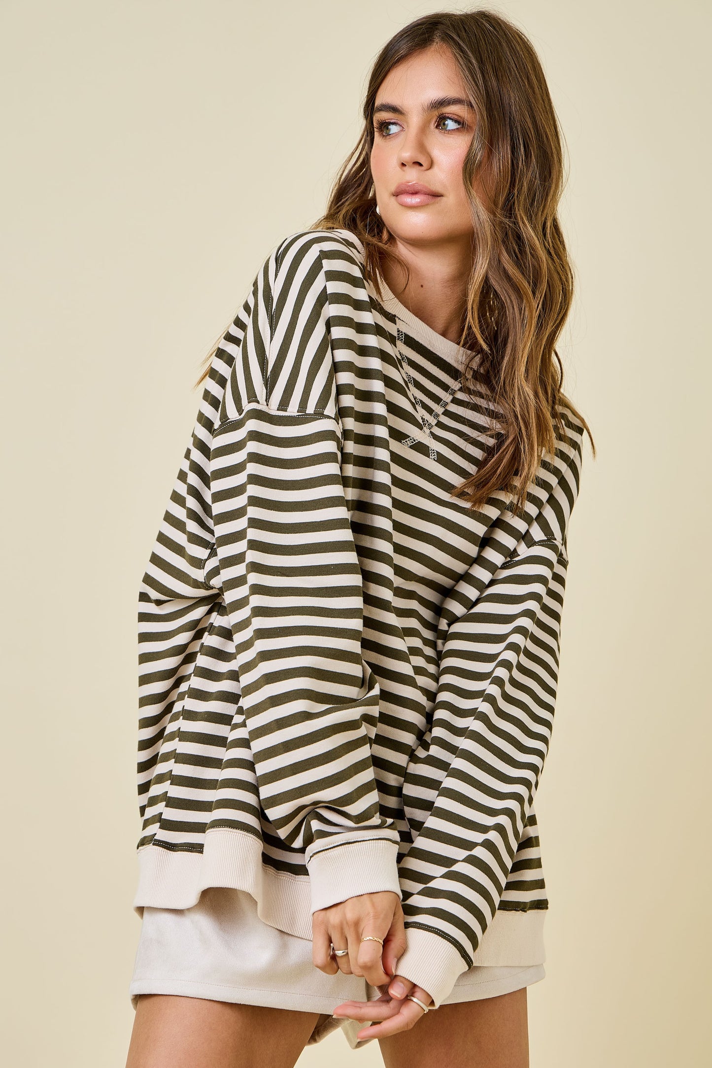 Beverly Oversized Stripe Knit Top