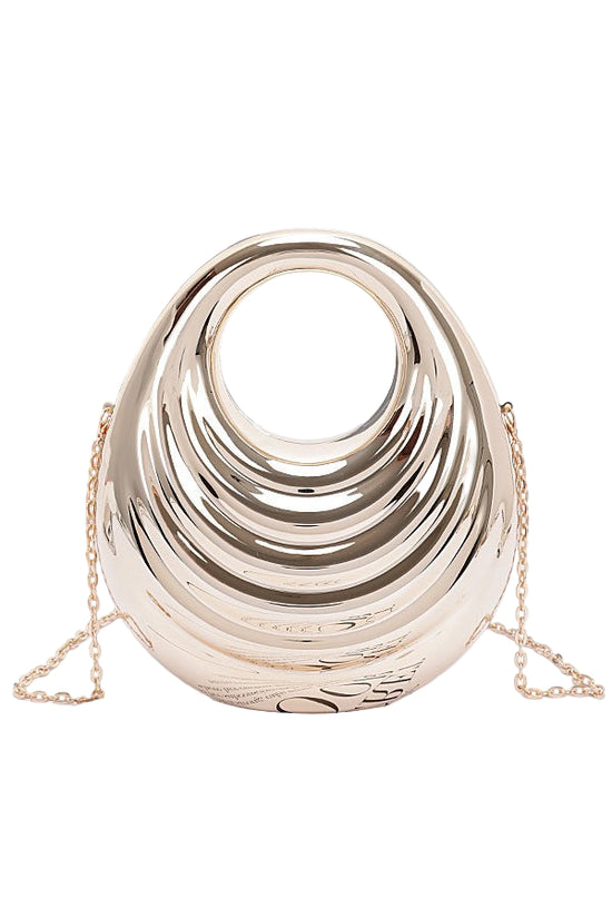 Gilded Chain Clutch Bag