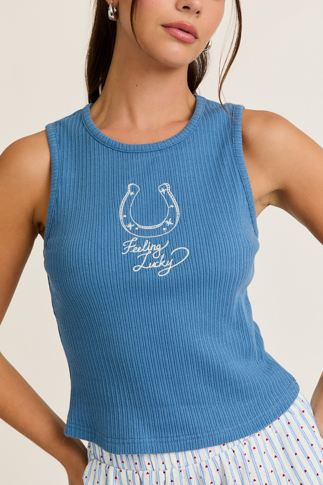 Feeling Lucky Ribbed Tank