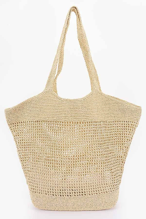 Jenna Straw Tote Bag