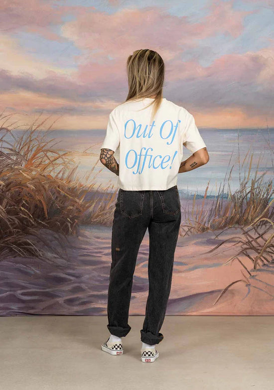 Duvin Out Of Office Crop Tee Antique or Black