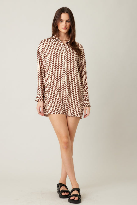 Long Island Romper Geo Print