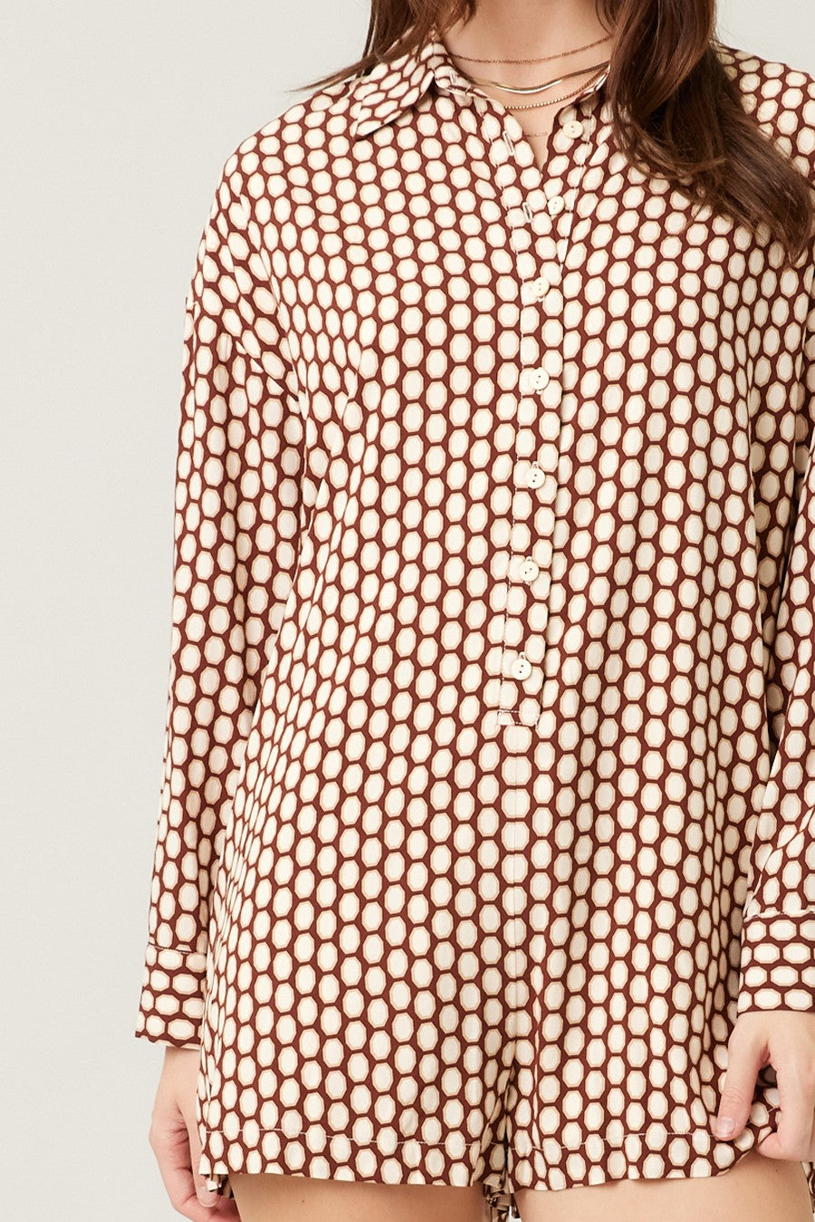 Long Island Romper Geo Print