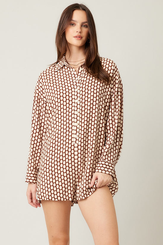 Long Island Romper Geo Print