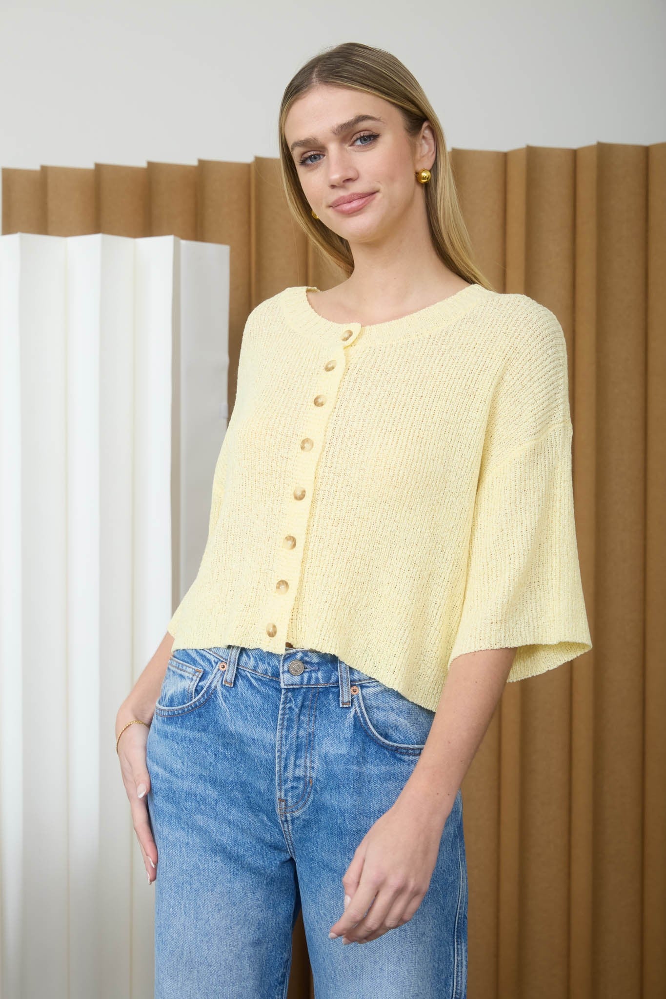 Brandi Boxy Short Sleeve Sweater