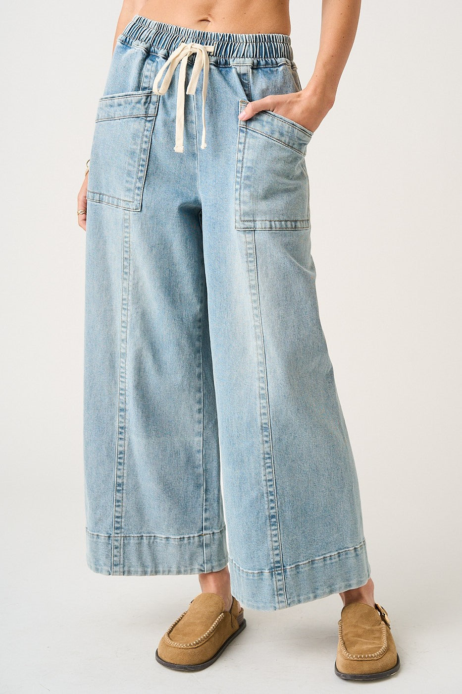 Amanda Denim Wide Leg Pant