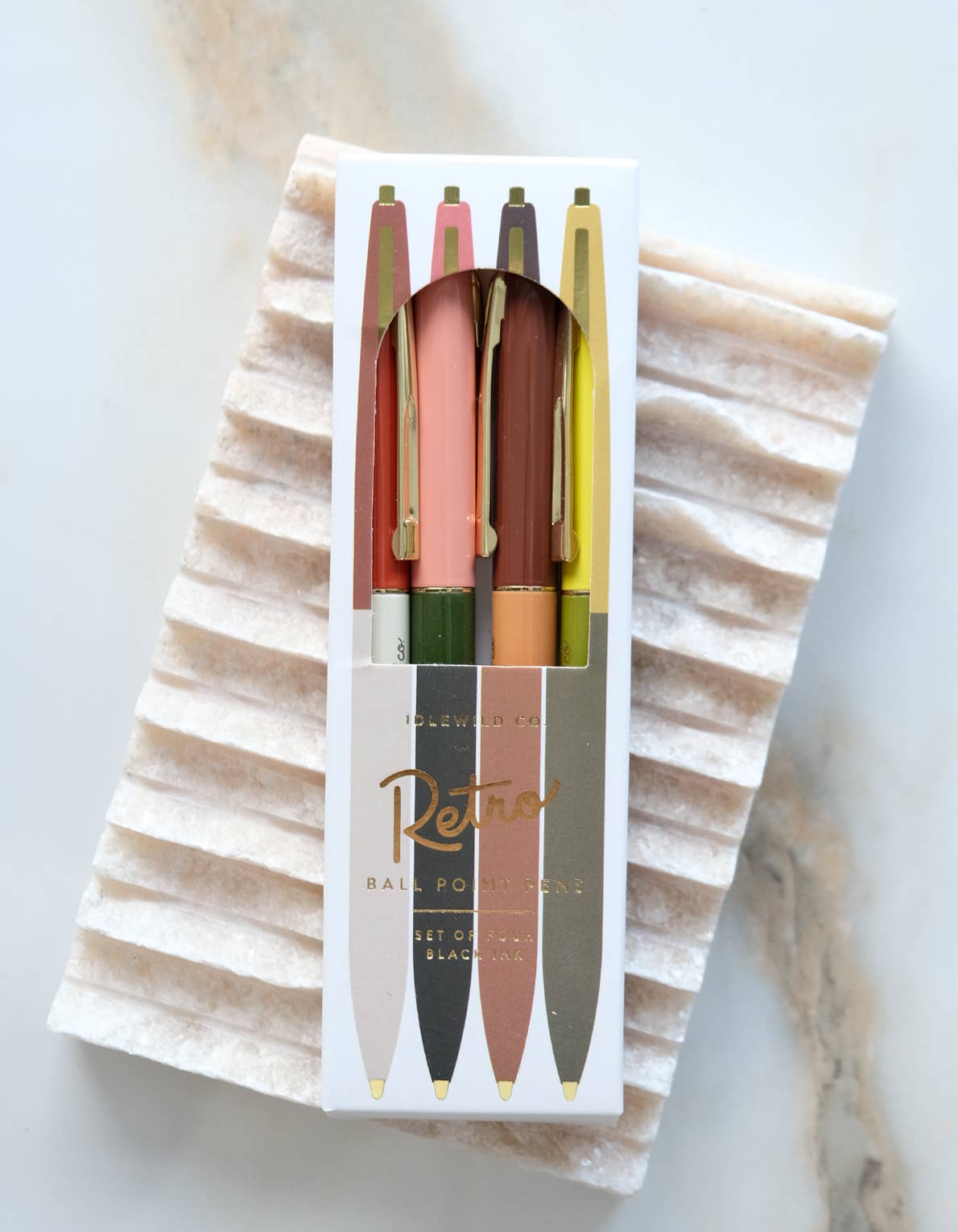 Retro Pen Set of Four Desert Tones