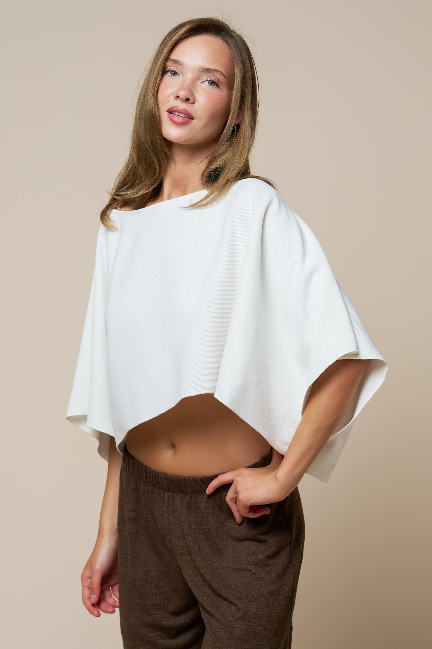 Sammie Crop Poncho Top
