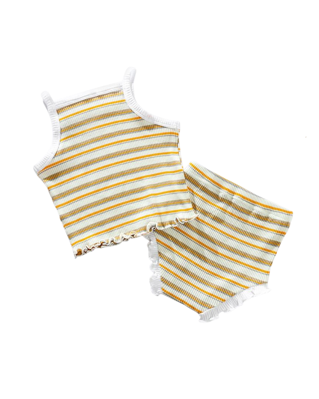 Sandy Striped Ribbed Two Piece Set