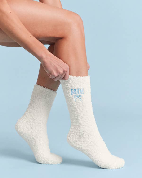 Bride Cloud Socks | bridal shower, bachelorette, ivory