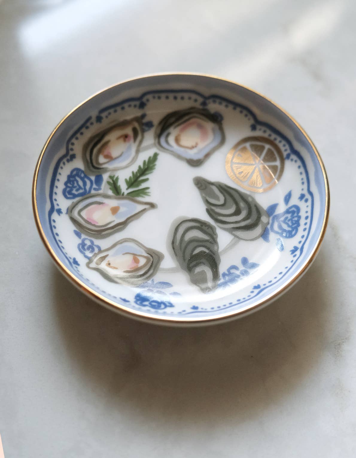 Porcelain Trinket Dish Oysters