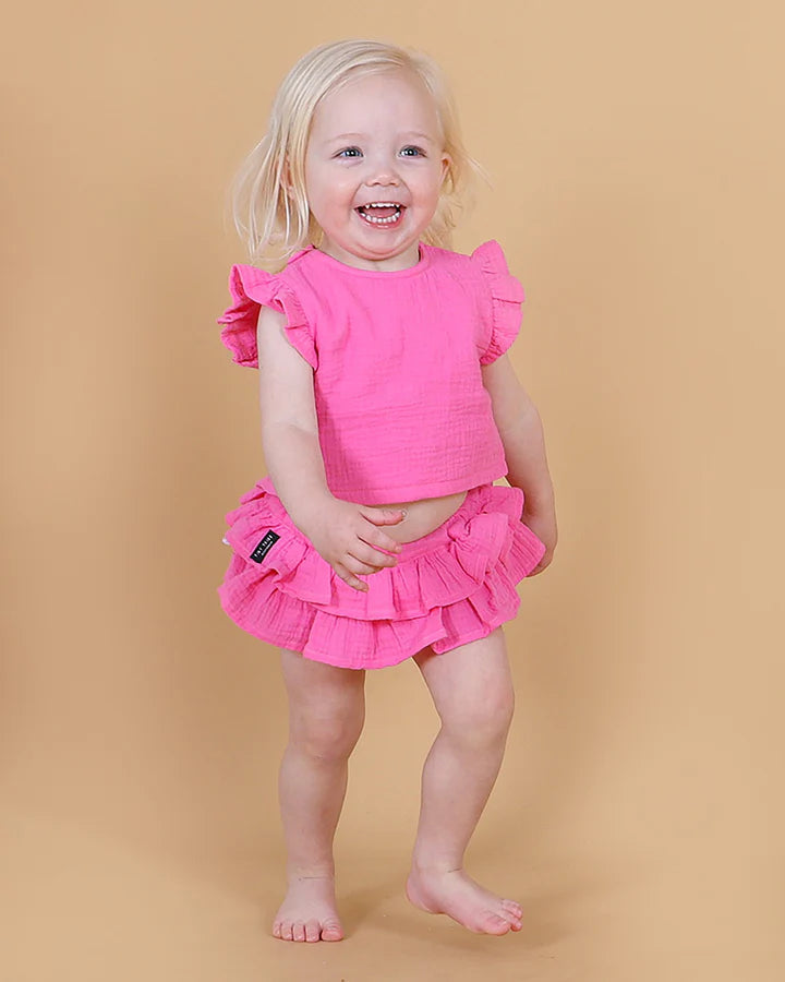 Tiny Tribe Hot Pink Ruffle Set